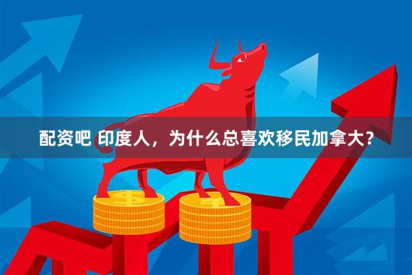 配资吧 印度人，为什么总喜欢移民加拿大？